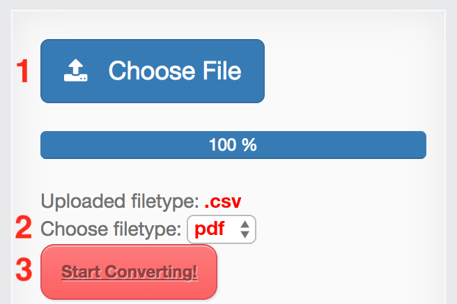 convert csv to pdf